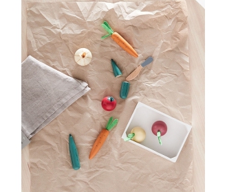 Kids Concept  -  Bistro Skrzynka z Drewnianymi Warzywami