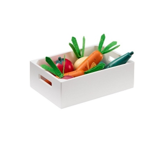 Kids Concept  -  Bistro Skrzynka z Drewnianymi Warzywami