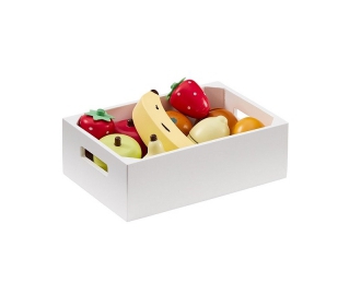 Kids Concept  -  Bistro Skrzynka z Drewnianymi Owocami