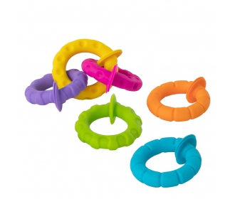 Fat Brain Toys       -      Bobo Przyssawki Grzechotki Dla Niemowląt Kółeczka Pipsquigz Ringlets