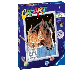 CreArt - Creart Malowanie po Numerach Dla Dzieci Koń i Kotek