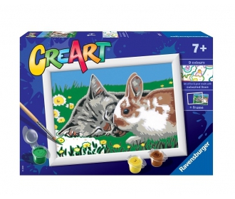 CreArt - Creart Malowanie po Numerach Dla Dzieci Kotek i Królik