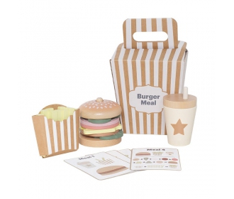JaBaDaBaDo - Burger Drewniany Zestaw do Układania , Jabadabado