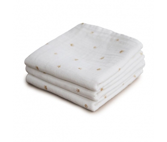 Mushie    -    Pieluszki Muślinowe 3  -  Pack Crowns