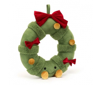 JellyCat - Świąteczny Udekorowany Wieniec 44 cm