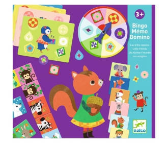 Djeco          -         Zestaw Gier Edukacyjnych Bingo - Memo - Domino Dj08143