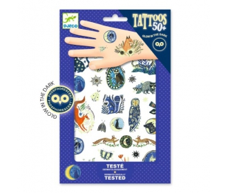 Djeco  -  Tatuaże Las Nocą  -  Świecące w Ciemności Dj09618