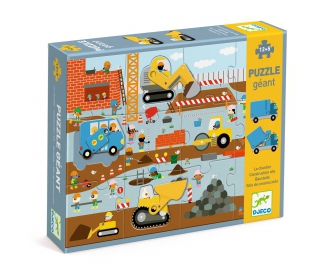 Djeco           -           Puzzle Kartonowe Gigant Plac Budowy Dj07167