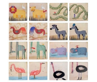 Londji  -  gra Memo Wild Animals 32 Elementy  Di005u